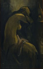 LIMA, Manolo. Desnudo, óleo, 84 x 52 cm