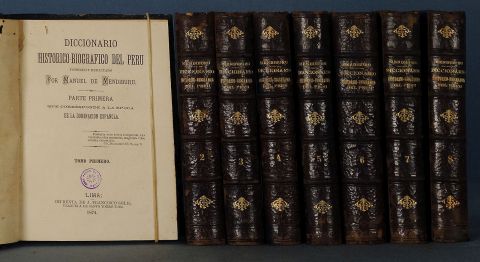 Mendiburu, M. Diccionario Hist. Biog.del Peru, 1874, 8 VOl.