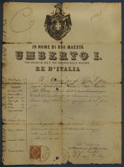 Pasaporte Italiano del 17 de agosto de 1885