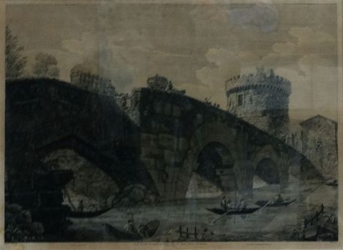 Rossini, Ponte Lucano, grabado. Roma 1825.