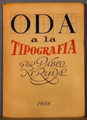 NERUDA, Pablo: 'Oda a la Tipografìa'. 1 Vol.