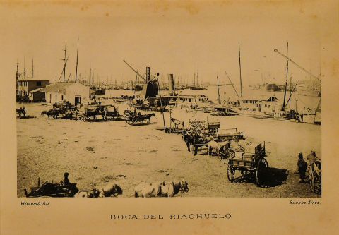FOTOGRAFIA. Witcomb. Boca del Riachuelo. Fototipia año 1889. Enmarcada
