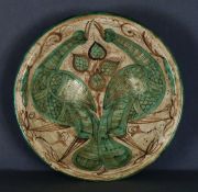Plato ceramica con aves, espeañol