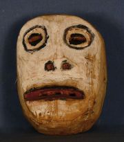 Mascara Chane, Mono, de palo borracho, h: 21 cm. Hacia 1950