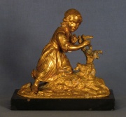Niña, escultura en bronce
