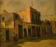 Ringer 'Calle Bolivar'. San Telmo, oleo 40 x 50 Fechado 77