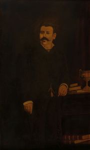 PALERMO, A. Teniente Arturo de Cuevillas y Gorbea. Retrato, óleo fdo. 1924