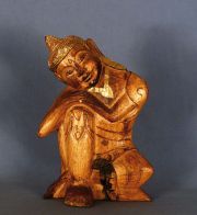 Figura indonesia, madera tallada, contemporanea.
