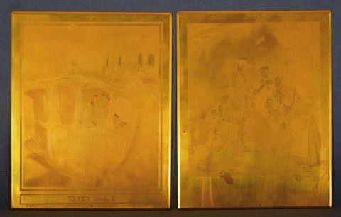 Laclos:Les Liaisons Dangereuses' , 2 vol encuad.+ 2 vol. rst. + 1 dibujo + 2 placas grabadas.