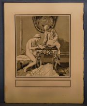 Laclos:Les Liaisons Dangereuses' , 2 vol encuad.+ 2 vol. rst. + 1 dibujo + 2 placas grabadas.