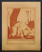 Laclos:Les Liaisons Dangereuses' , 2 vol encuad.+ 2 vol. rst. + 1 dibujo + 2 placas grabadas.