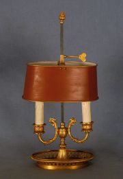 Lmpara Bouillote bronce dorado, pantalla Brick. C.1920.