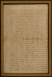 Carta manuscrita con firma de J.M.Salazar. enmarcada