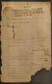 Carta manuscrita y firma de Vertiz y Joseph Zenzano ..... enmarcada