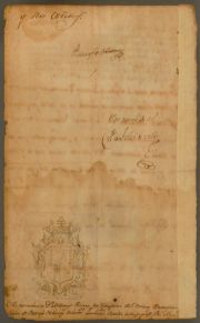 Impreso: Don Rafael de Sobre-Monte, Nuez, Castillo.... enmarcada