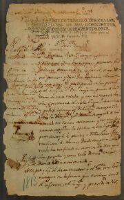 Escrito sobre venta de esclava, 1813. enmarcada