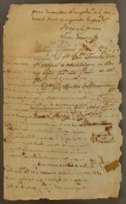 Escrito sobre venta de esclava, 1813. enmarcada