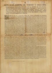 Impreso: Don Juan Joseph de Vertiz y Salcedo... 1783 enmarcada