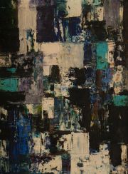 Anonimo Abstractos en azules, óleo