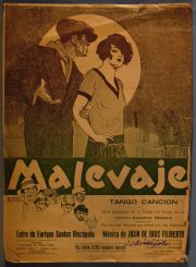 Partitura: Malevaje, tango cancin, firmado Discpolo.