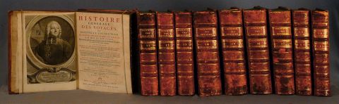 Prevost, Volmenes encuadernados en cuero Histoire Generale des Voyages. 19 vol.