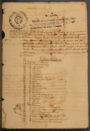POTOSI, AO 1818. Interesante inventario de objetos labrados en oro y plata contedos en 2 petacas.