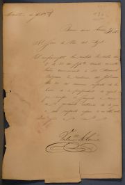 VALENTIN ALSINA, 1856 CARTA A Juez de Paz de Azul, menciona a Belgrano