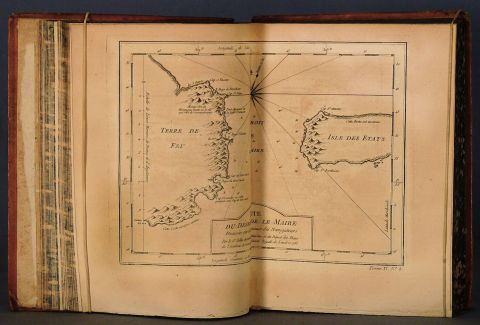 Prevost, Volmenes encuadernados en cuero Histoire Generale des Voyages. 19 vol.