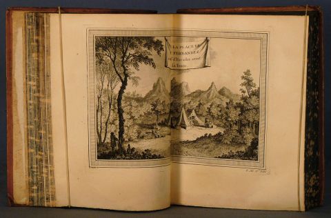Prevost, Volmenes encuadernados en cuero Histoire Generale des Voyages. 19 vol.