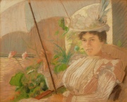 Lynch, Albert 'Figura de Mujer', pastel.
