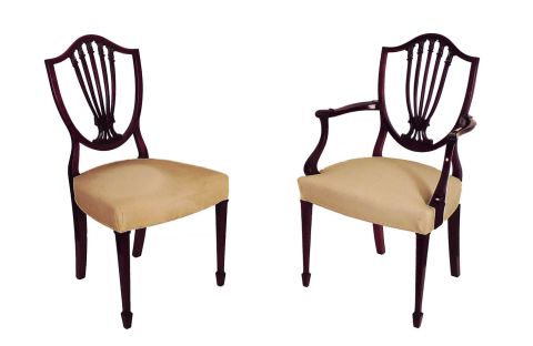 Piezas Eduardianas 12 sillas y 2 sillones. (14)