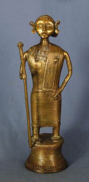 Figura de bronce, escultura africana.