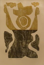 Seoane, Luis, 'Asombro', xilografía P/A 40 x 30 cm. Ex. Coll. Acquarone
