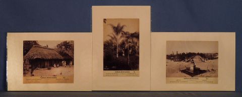 FOTOGRAFIAS. TRES Albúminas de México. Fotógrafo: A. Briquet numeradas y con si título: Vistas mexicanas: N*95/97/117 C