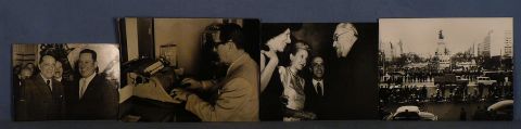 FOTOGRAFIAS. OCHO (8) Fotos de prensa diferentes dimensiones Circa 1945/70 'Isabel Peron con Juan D. Peron (Matrimonio)'