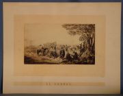 FOTOGRAFIA. PANUZI, Benito: 'El Corral' Albúmina Circa: 1865. Dimensiones: fotografía 16,5 x 30 cm. Cartón: 37,5 x 48 cm
