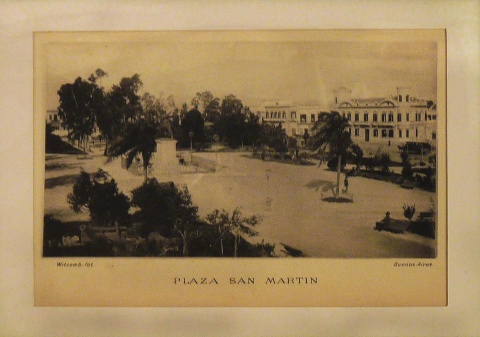 FOTO WITCOMB. Plaza San Martín. Fototipia año 1889. Enmarcada.