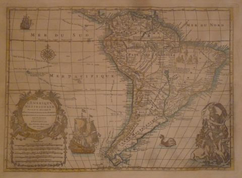 Dos mapas América Meridional y Lancastriae, grabados.
