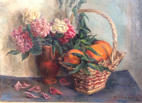 COCHET, Gustavo 'Naturaleza Muerta', óleo Año 1941 (37 x 43 cm.)