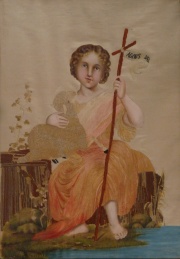 Agnus Dei (bordado), enmarcado.