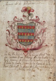 Armas de los Billabisiensos. Arbol Genealgico Manuscrito 1775
