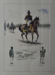 Marenco, E. Husares, Jefe Militar de las Fuezas Unitarias y Artilleria de Linea 1826. Tres Reproducciones. Una sin vidri