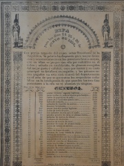 Rifa 24, 25 y 26 de mayo de 1826. Impreso.