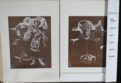 Dos Carpetas de Juan Antonio Alda con 5 grabados cada una.-96-
