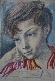Berni, A. Niño, grabado numerado 93/200. Mide: 47 x 32 cm.