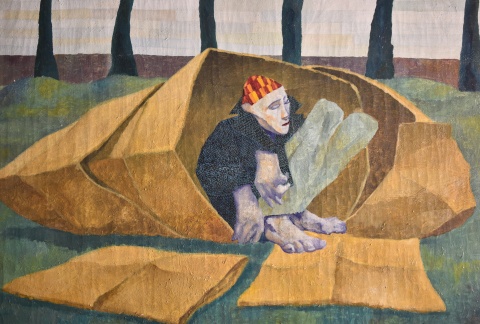 Franco Fortunato, Serie de los Vagabundos, óleo sobre tela II