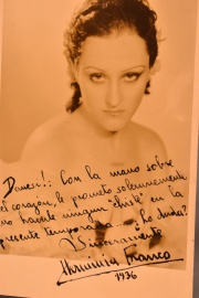 HEINRICH ANNEMARIE, Fotografa de la actriz argentina HERMINIA FRANCO, dedicada y firmada por la estrella, Ao 1936,