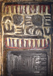 Perez Celis 62. Composición, óleo sobre tela. 100 X 70.