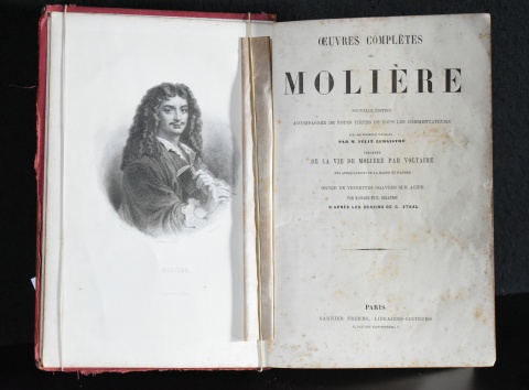 Moliere: Obras Completas. Paris, Garniere Freres. Desperfectos. 1 Volumen. Enc. en tela.