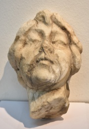 Cabeza, (Cariatide), escultura mármol.-1146-